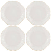French Perle White™ 4-Piece Dessert Plate Set